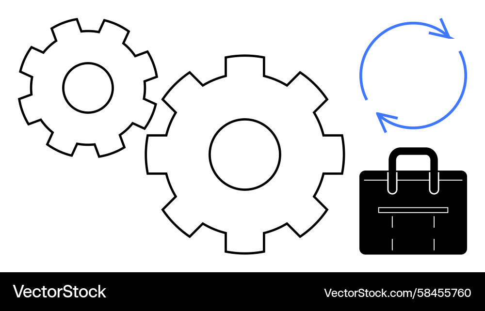 Workflow & Automation - Gears Vector Image