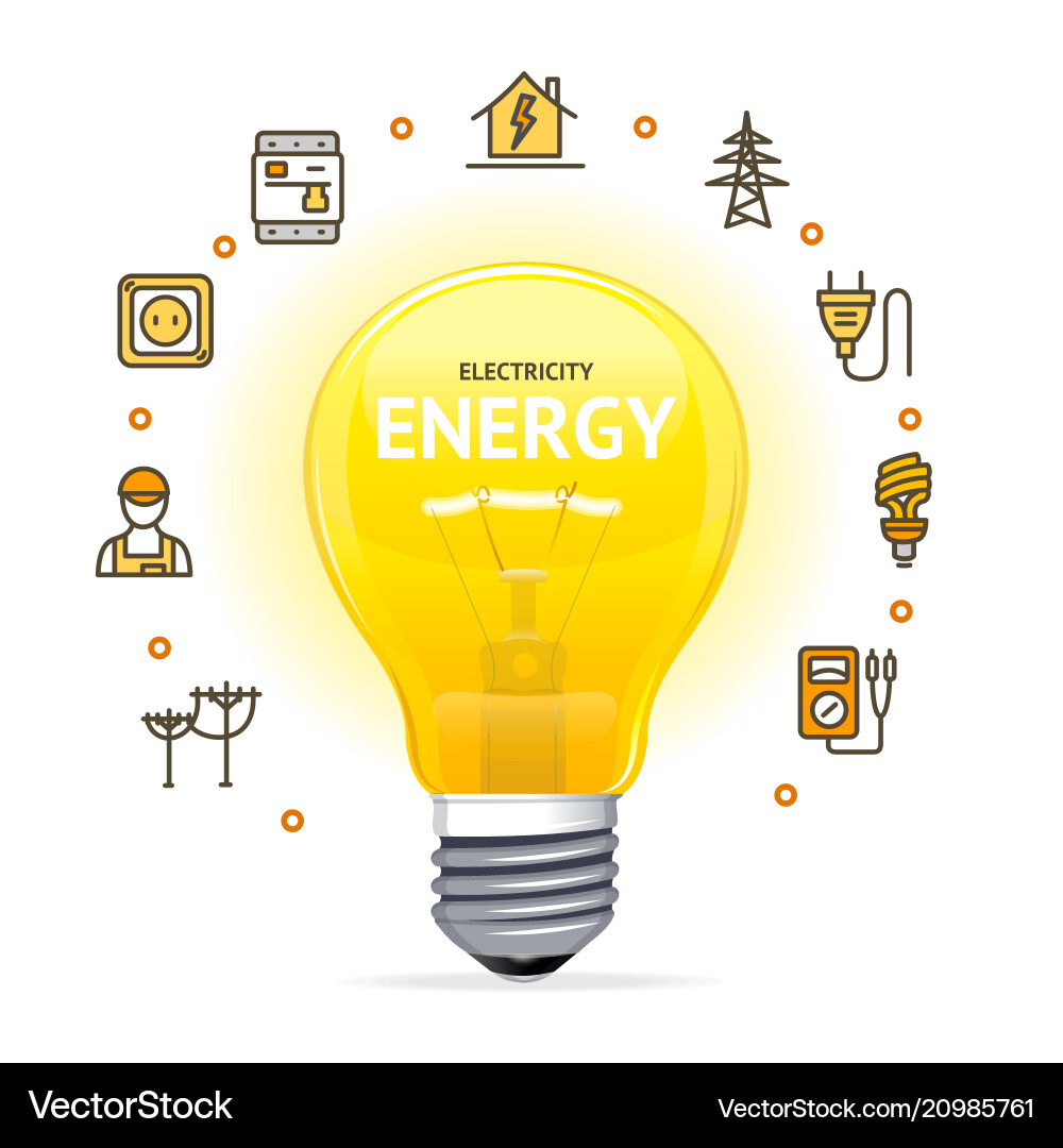 Electricity concept with realistic detailed 3d Electricity concept with realistic detailed 3d vector image