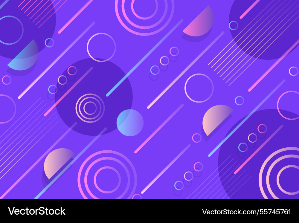 Flat colorful dynamic shapes background vector image