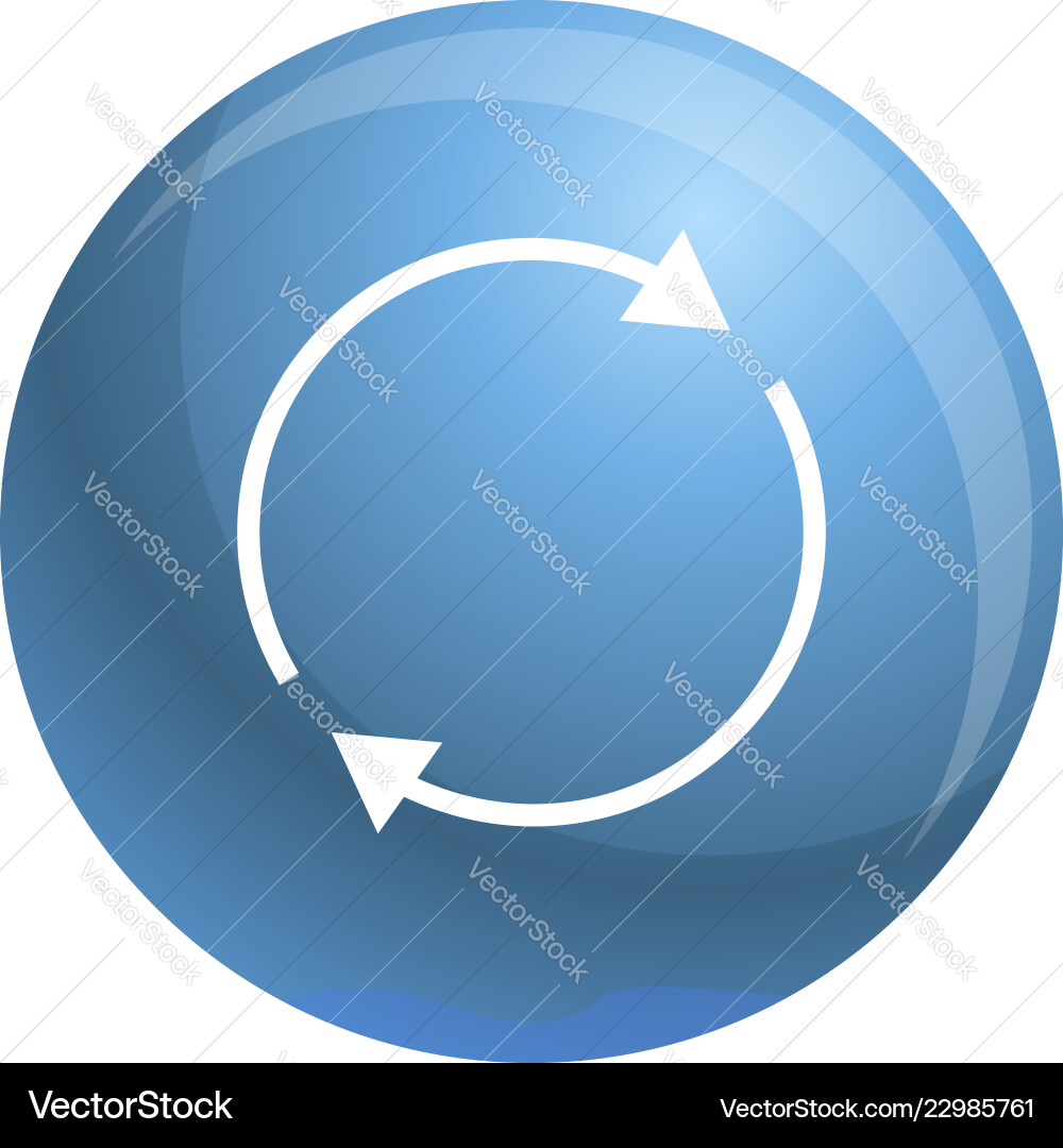 Round circle arrow icon simple style Round circle arrow icon simple style vector image