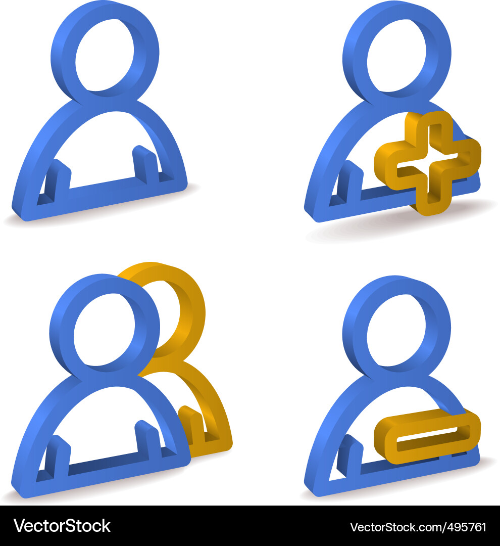 User Icon Set Vector Image