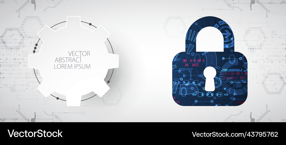Data security cyber or information privacy Vector Image