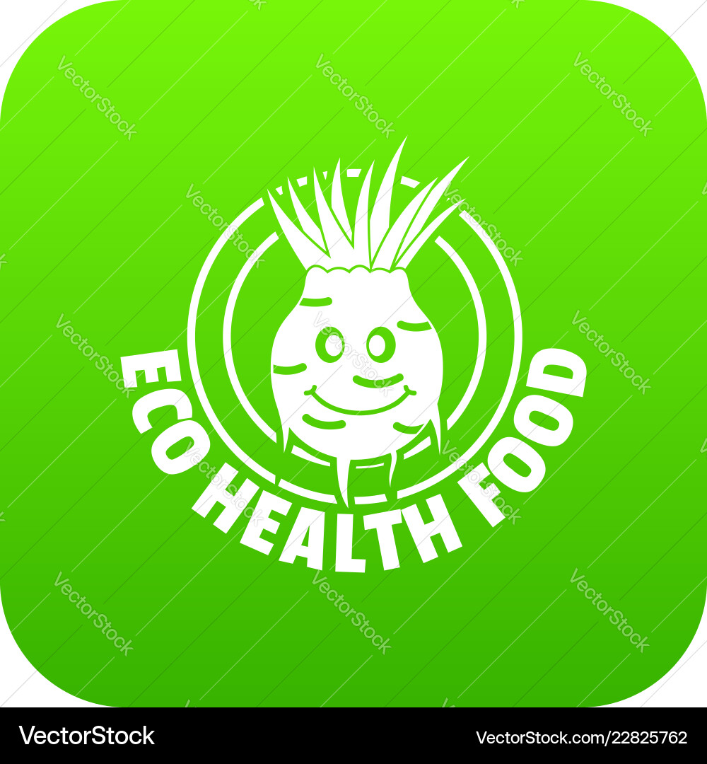 Eco food icon green Eco food icon green vector image