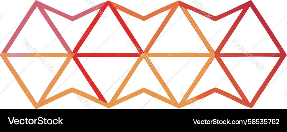 Interlocking Hexagon Grid Pattern Vector Image
