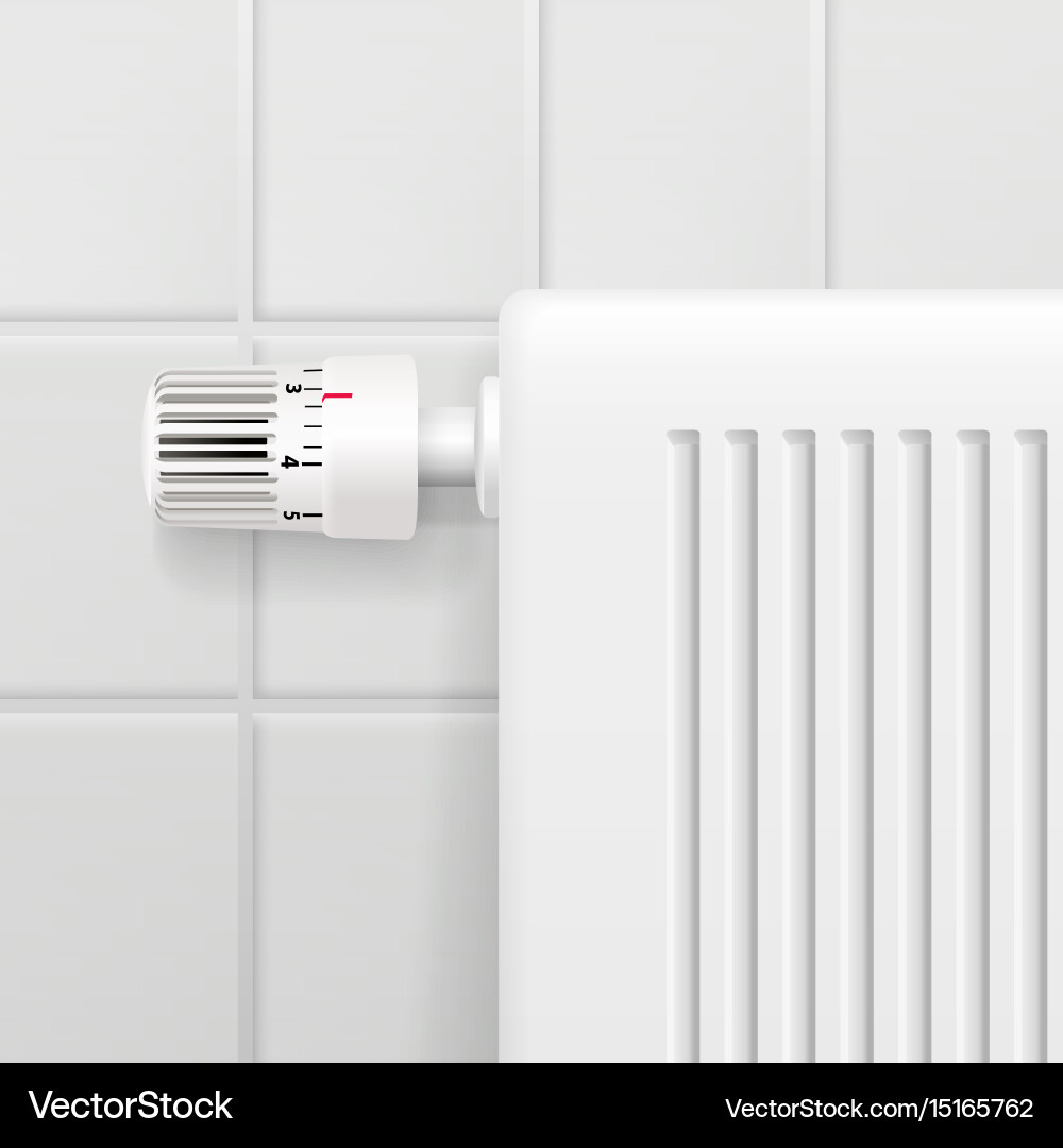 Radiator Temperature Control Knob Vector Image