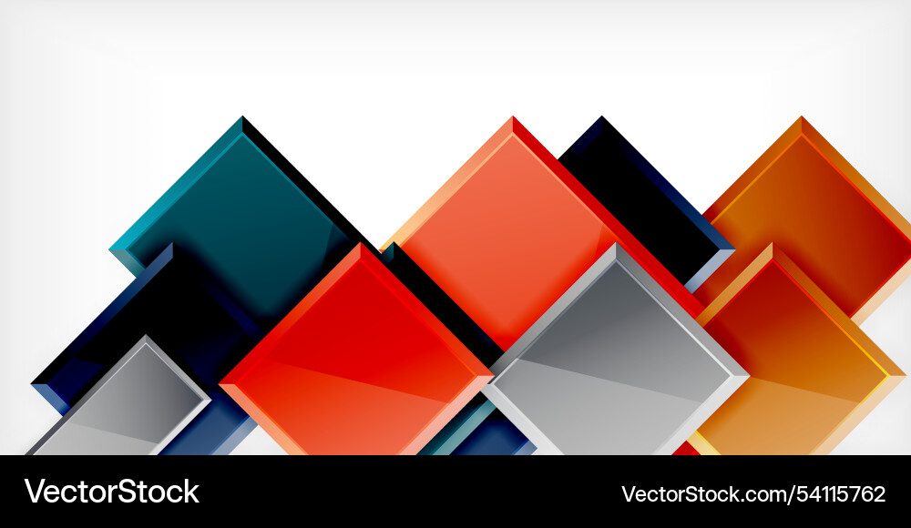 Square shape color abstract geometry Square shape color abstract geometry Vector Image