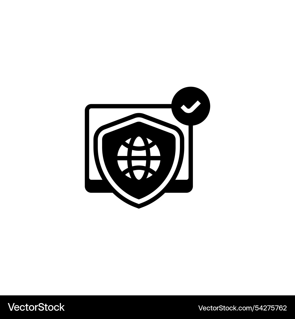 Web security line icon linear style sign Web security line icon linear style sign vector image