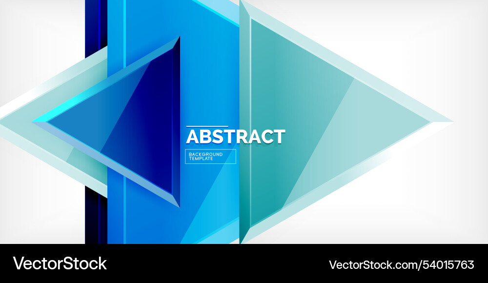 Abstract background - colorful triangles with 3d vector image