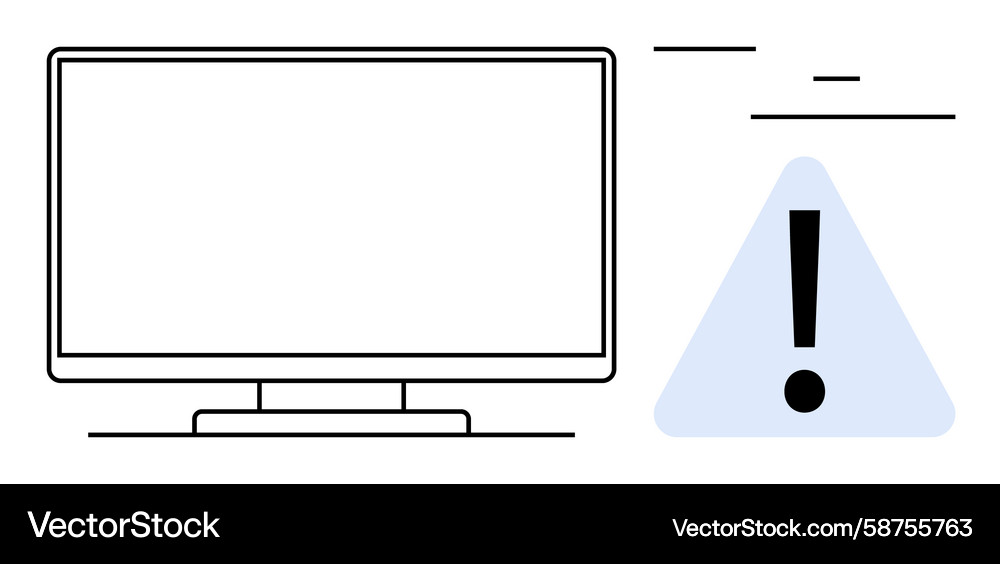 Computer Alert Notification Vector Image