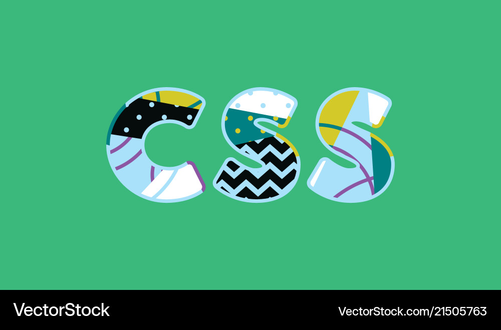 Css concept word art vector image