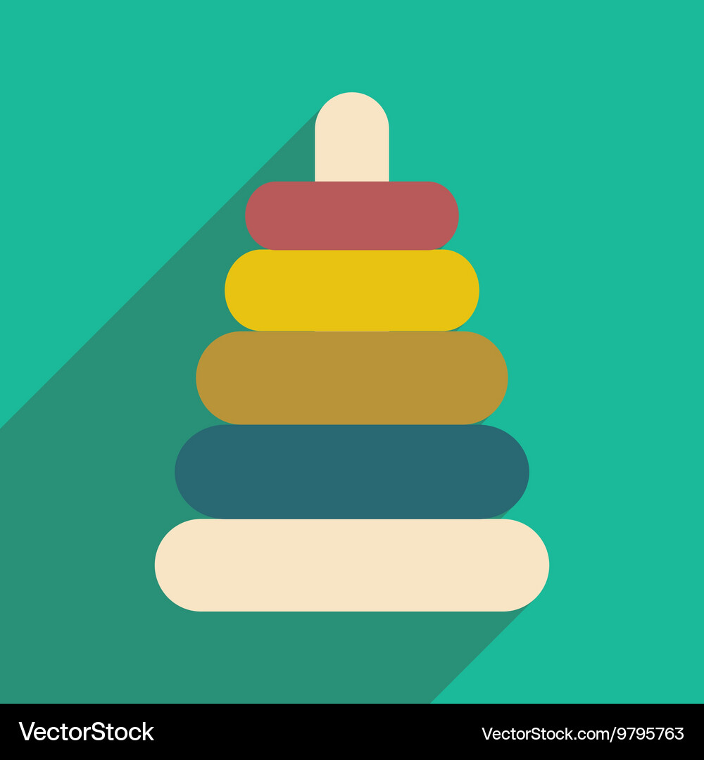 Flat with shadow icon and mobile application Vector Image