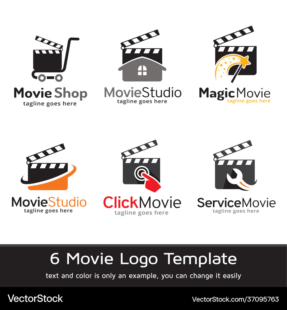Movie logo template Vector Image