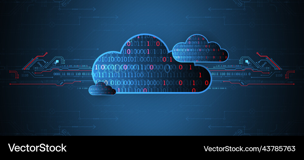 Web cloud technology business abstract background Vector Image