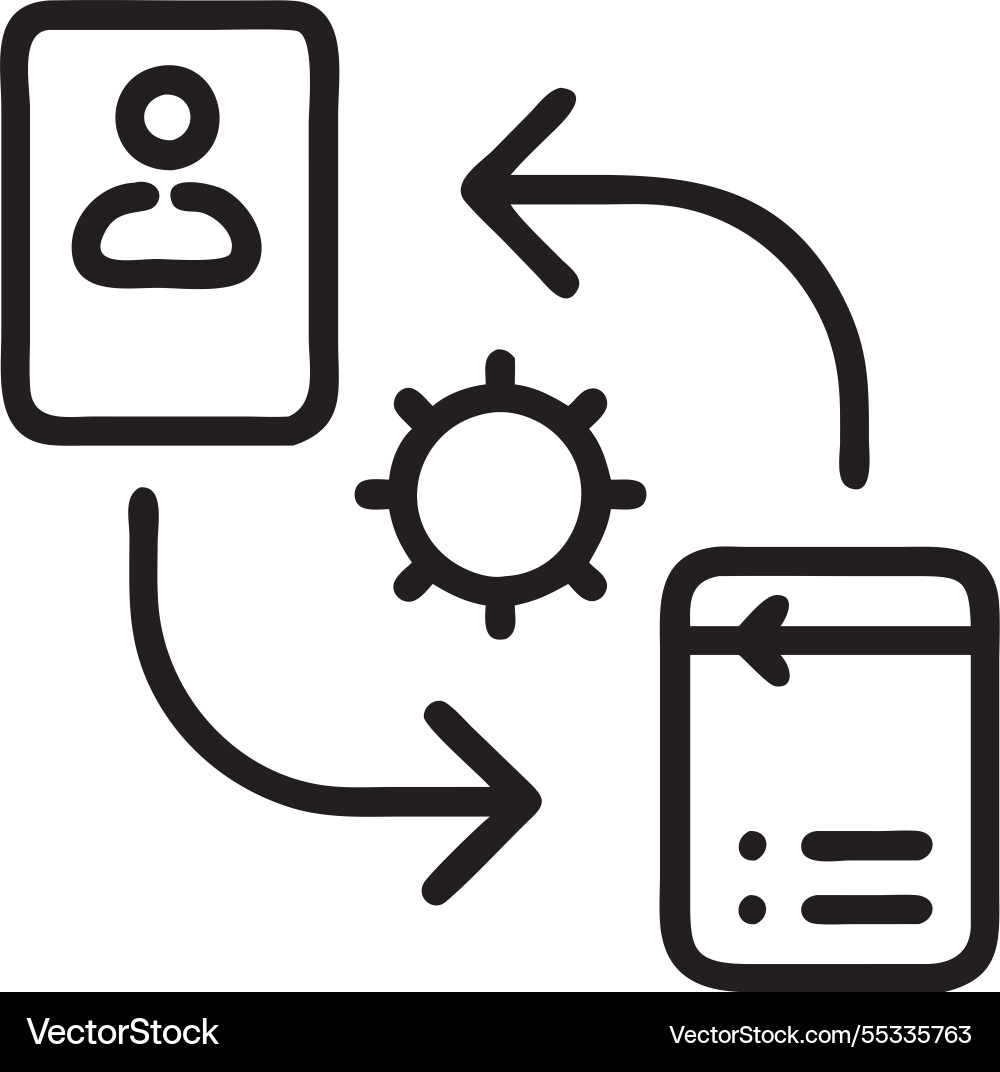 Web design and mobile application process Web design and mobile application process vector image