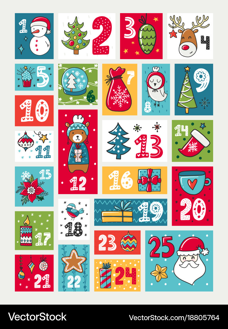 Christmas Advent Calendar vector image