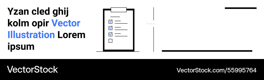 Clipboard with checklist and text elements vector image