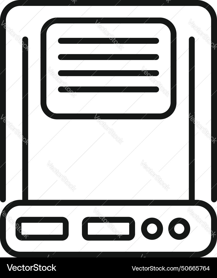 Data memory board icon outline storage Data memory board icon outline storage vector image