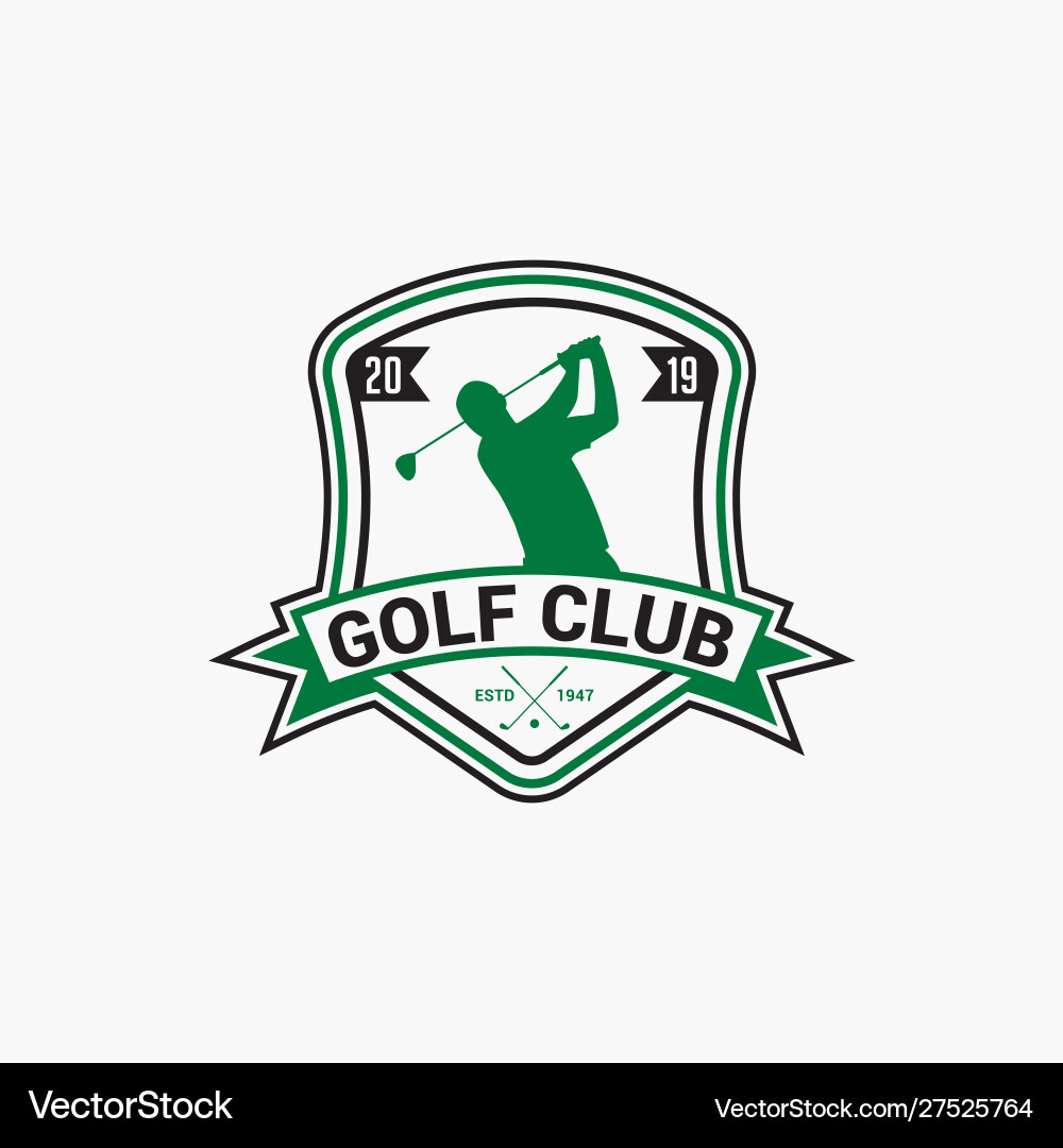 Golf Club Badge Logo Vector Image