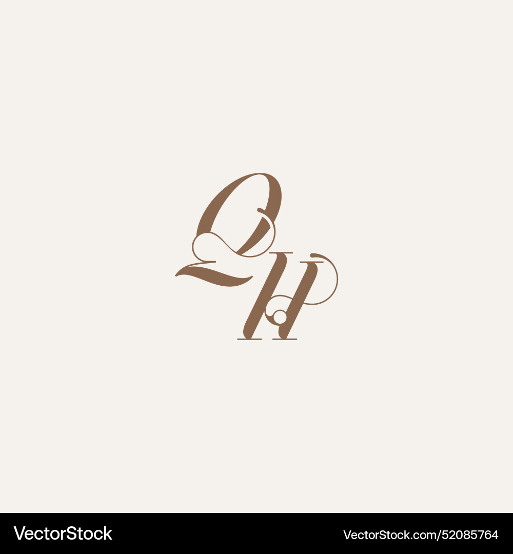 Initial monogram logo wedding concept design Vector Image