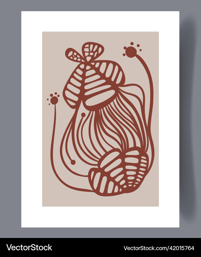 Scandinavian Abstract Print Set vector image