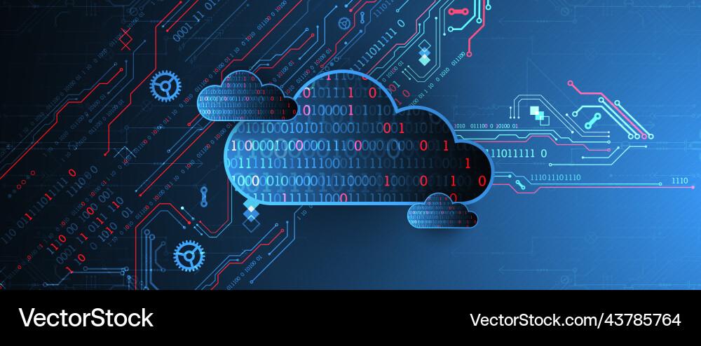 Web cloud technology business abstract background vector image