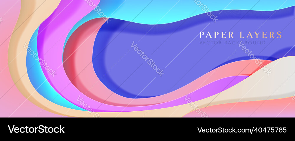 Abstract Multi-Colored Layers Background vector image