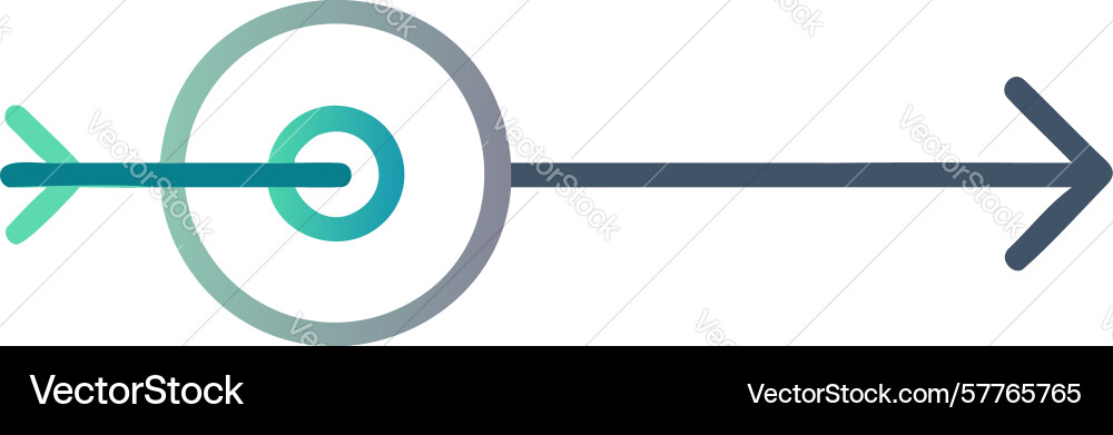 Arrow to target icon direction objective design Vector Image