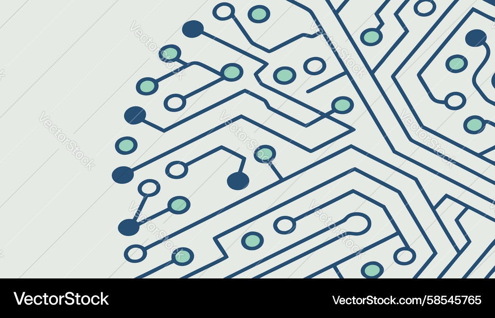 Complex Circuit Grid Pattern Vector Image