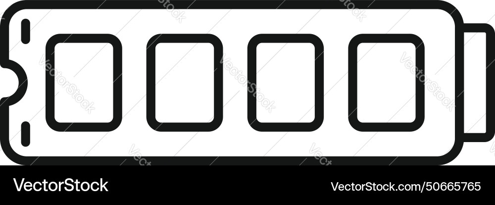 Fast ssd memory board icon outline archive Fast ssd memory board icon outline archive vector image