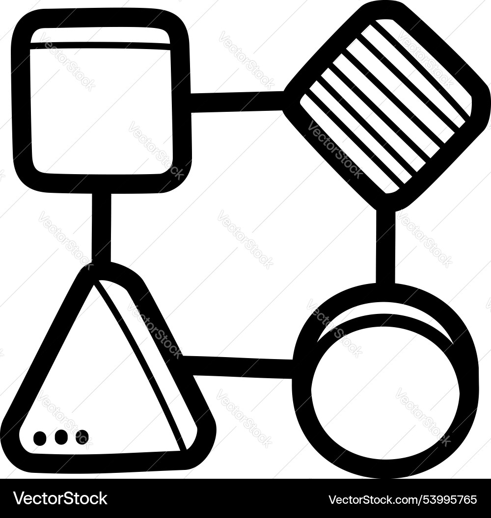 Flowchart - graph and chart icons Vector Image