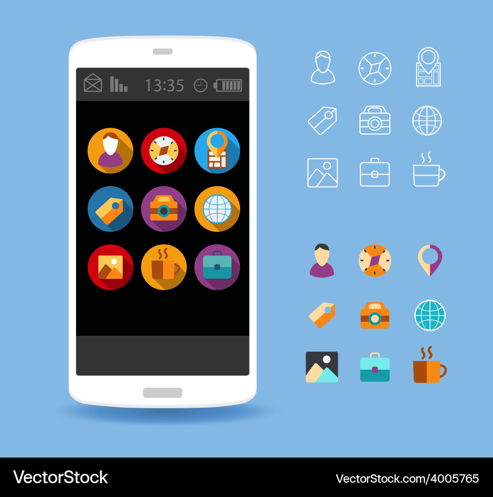 Interface Icons & Buttons vector image