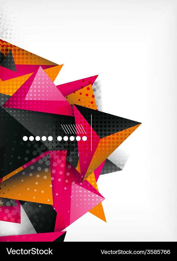 Geometric triangle 3d design abstract background Vector Image