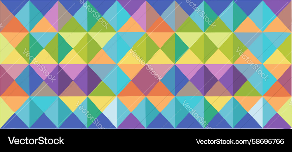 Pixelated Geometric Color Block Pattern Vector Image