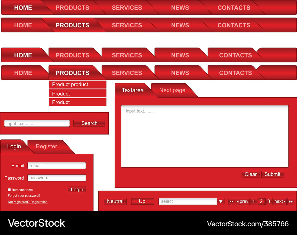Web template Vector Image