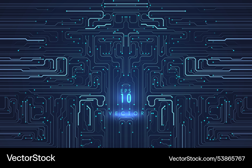 Abstract circuit board background vector image
