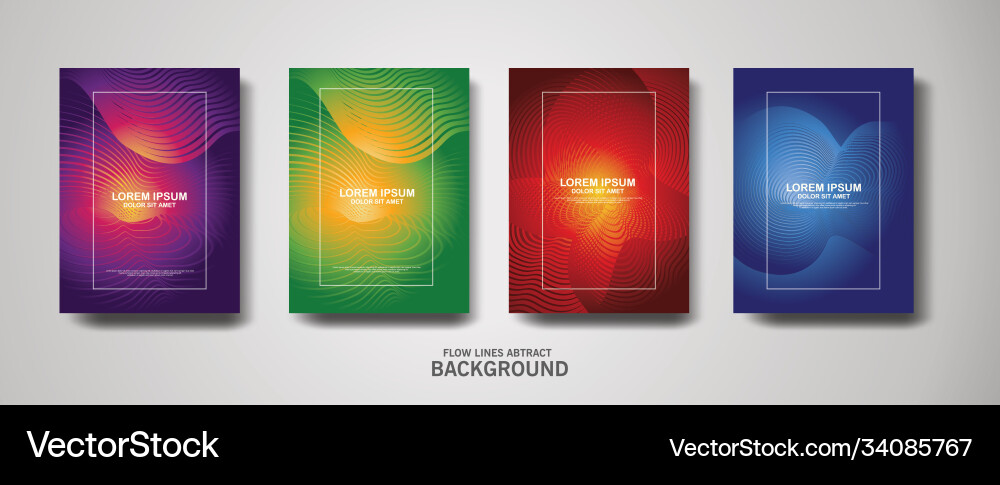 Abstract flow lines pattern background Vector Image