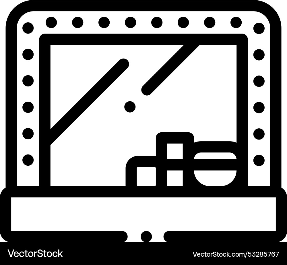 Dressing table icon thin linear style design Dressing table icon thin linear style design vector image