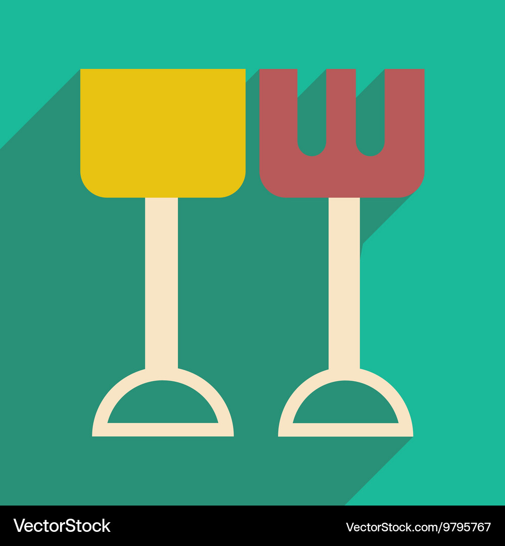 Flat with shadow icon and mobile application Vector Image