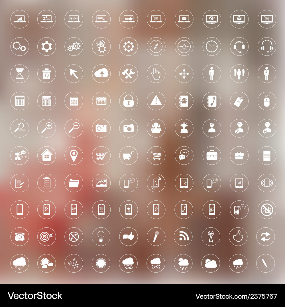 Set of universal icons for web and mobile Vector Image