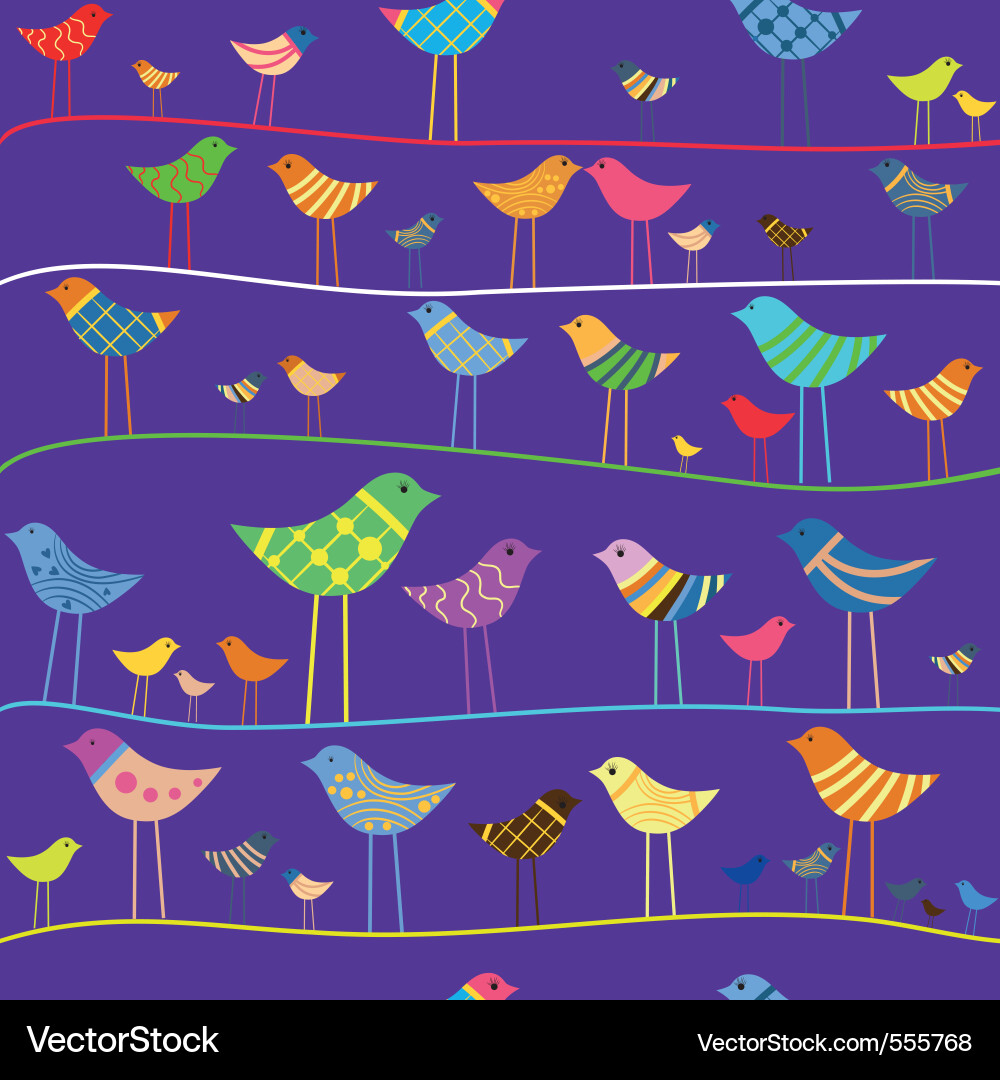 Cheerful Bird Pattern vector image