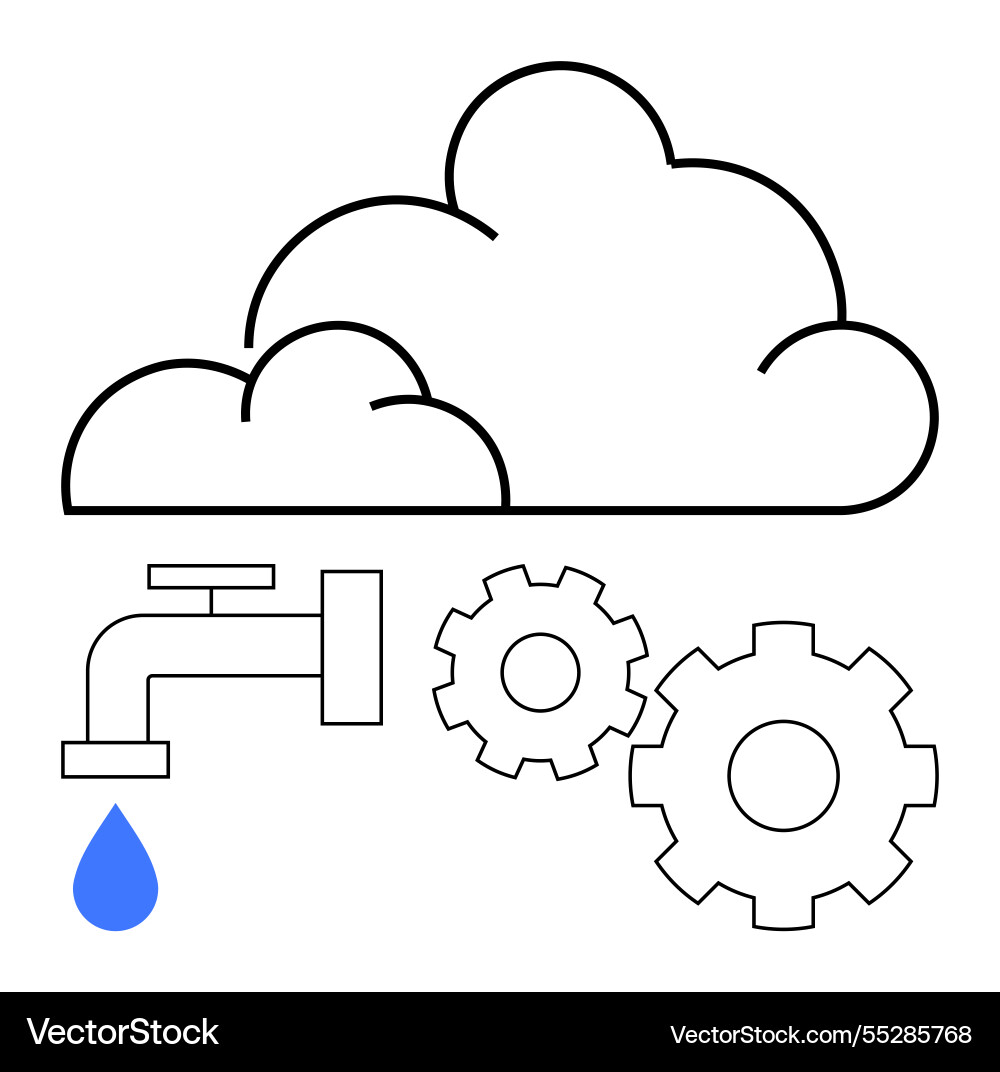 Cloud computing and resource management Cloud computing and resource management Vector Image