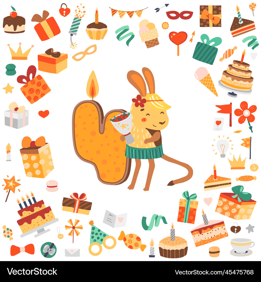 Happy birthday card template Happy birthday card template vector image