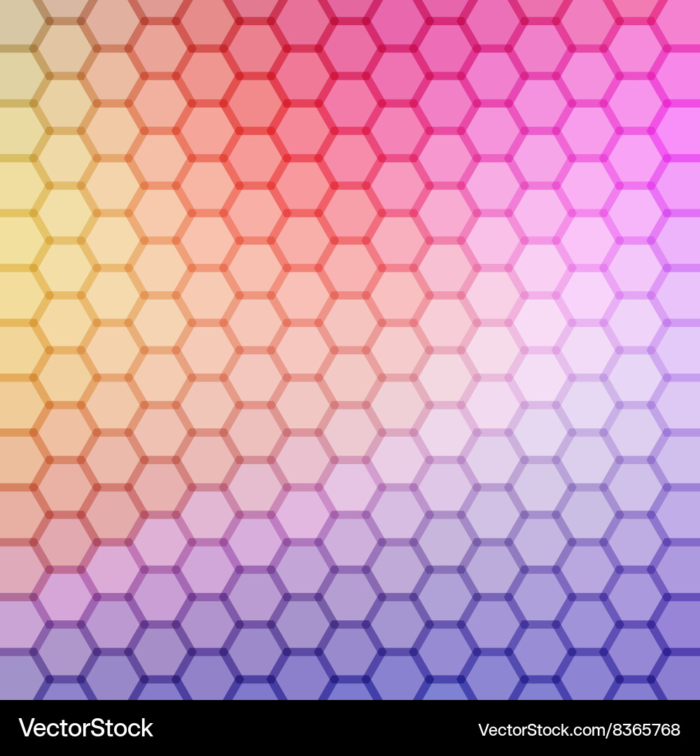 Hexagonal Gradient Polygon Pattern Vector Image