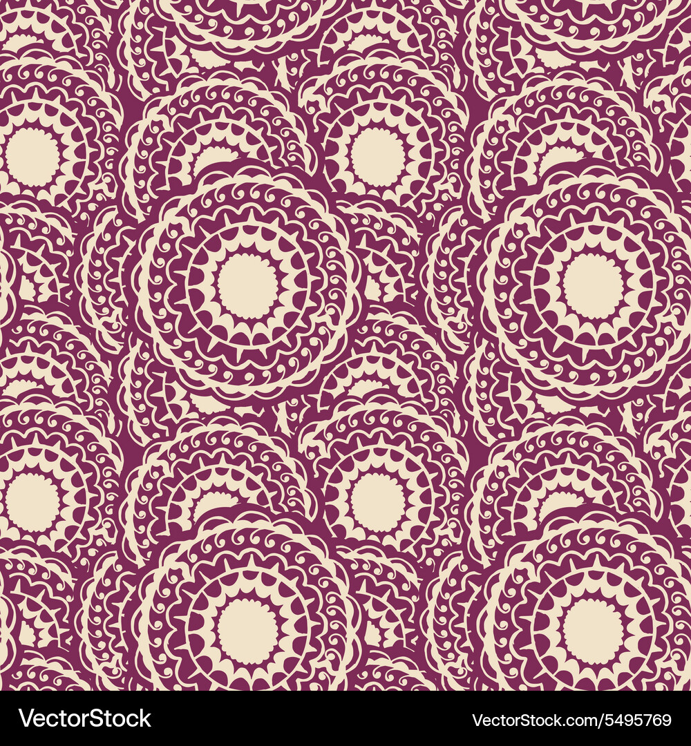 Abstract seamless with round gold pattern Vector Image