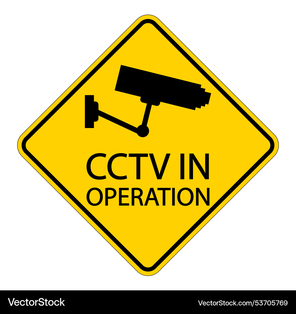 Cctv Überwachungswarnzeichen Grafikdesign Cctv Überwachungswarnzeichen Grafikdesign vektorbild