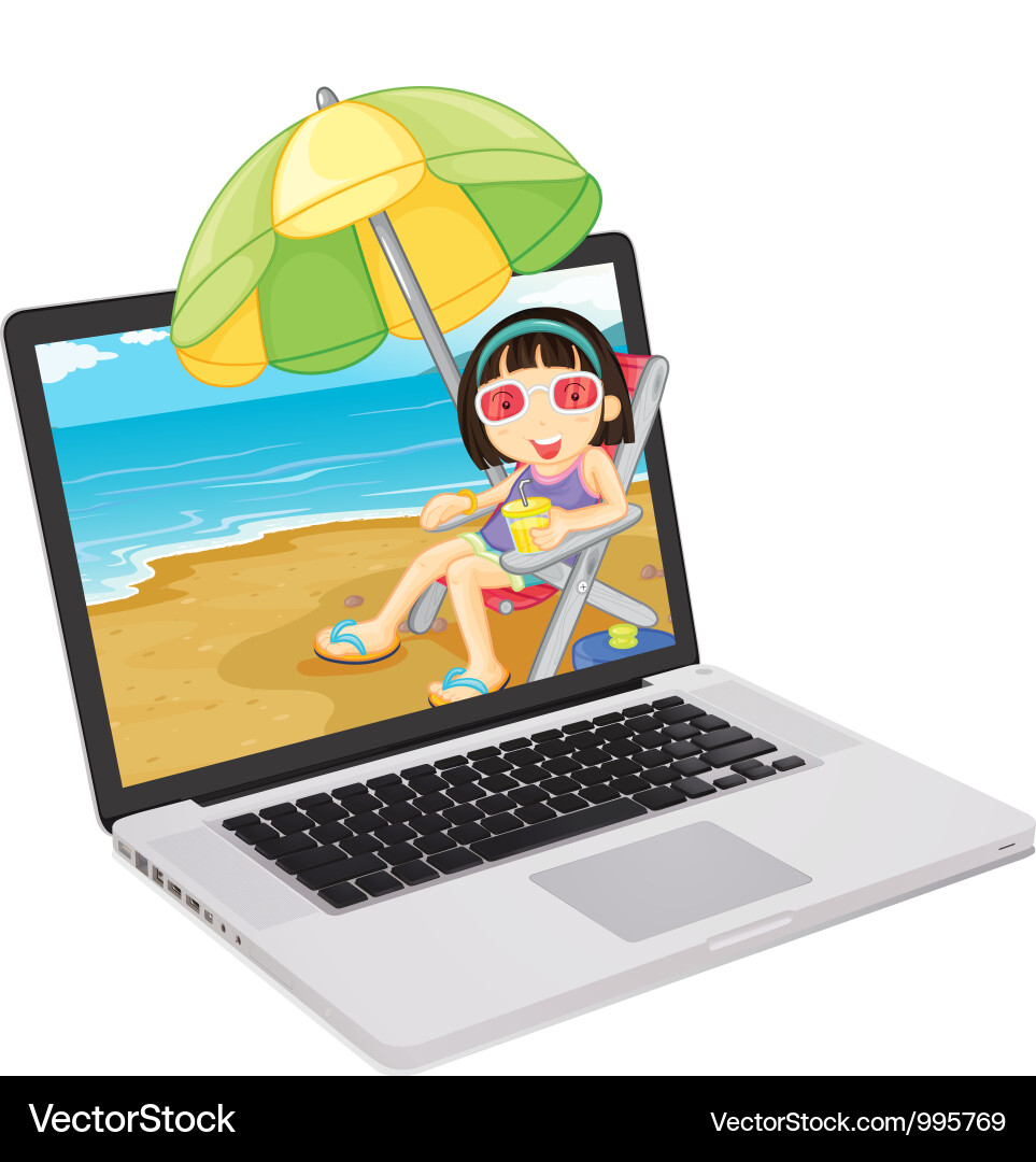 Laptop display Vector Image