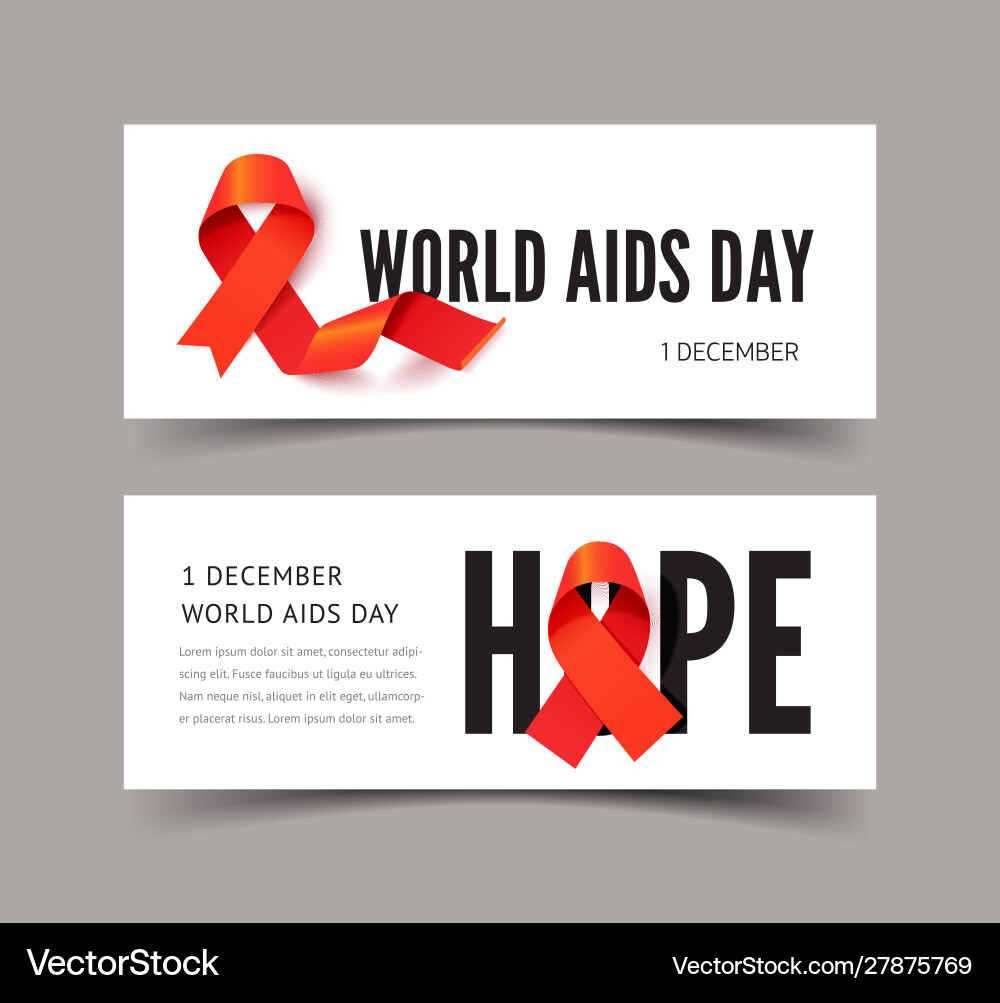 World aids awareness day banner templates World aids awareness day banner templates vector image