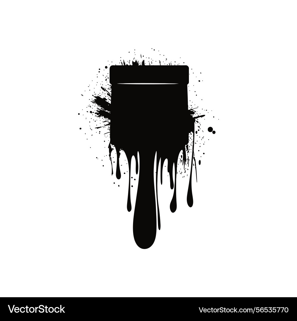 Blob shape with splatter and dripping ink vector image