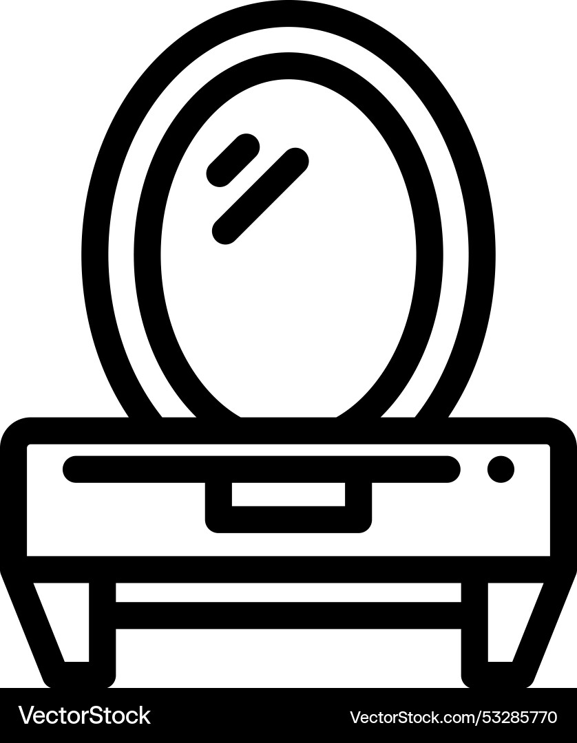 Dressing table icon thin linear style design Dressing table icon thin linear style design vector image
