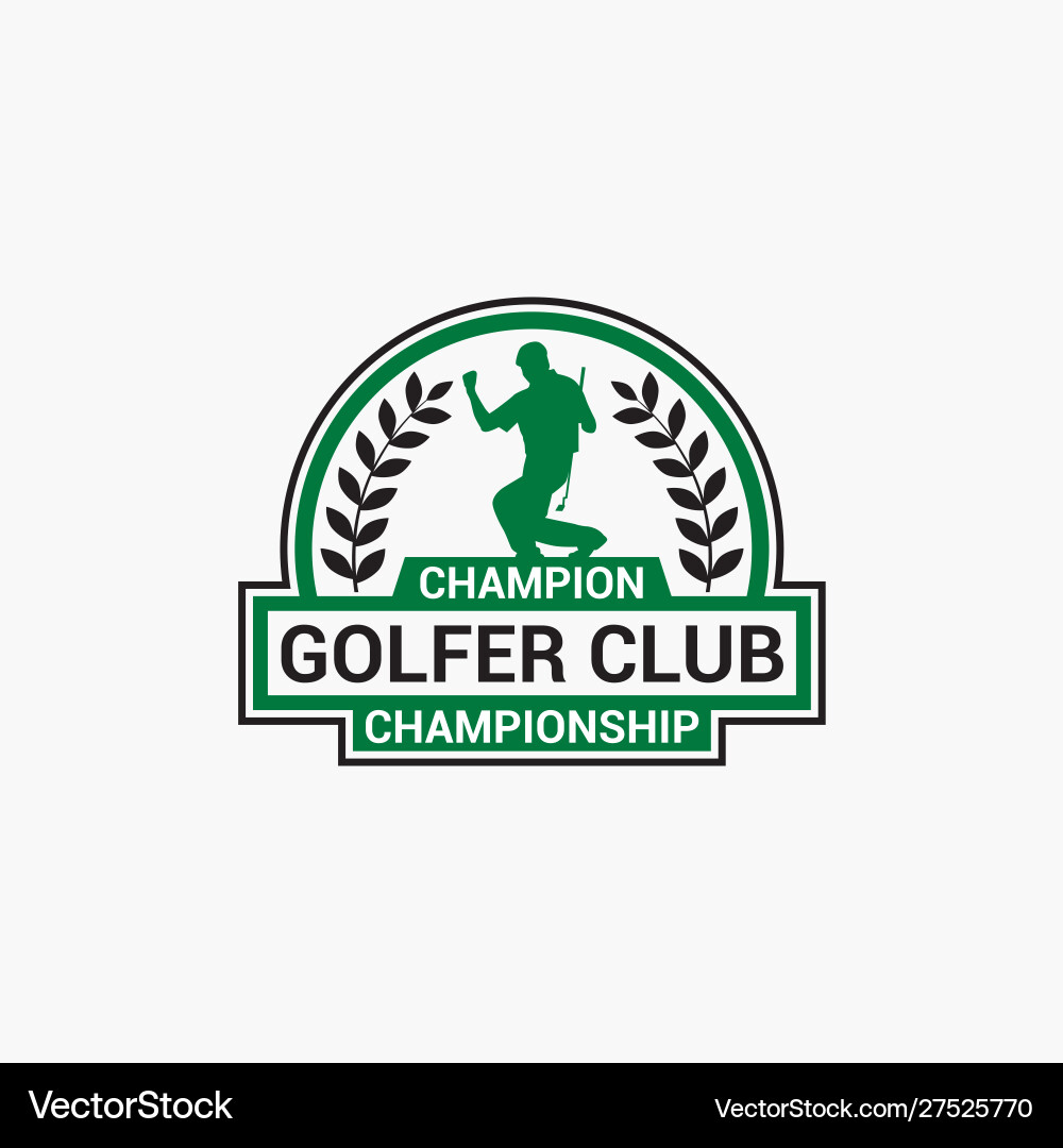 Golf Badge Logo Template Vector Image